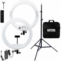 MITOYA MTY-18C kosmetologinė žiedinė lempa 50 W + trikojis 70-215 cm