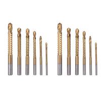 A84X-12Pcs Titanium Drill Saw Bit Set, HSS Serrated Bit Hole Drilling, 3-8Mm Carpenter Hacksaw Drill Bits Kit auksas