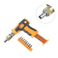 Multifunctional Screwdriver Bit Ratchet Screwdriver Bit Holder 16 In1 Brand New High Quality Metal Upgraded Ratchet oranžinė