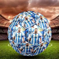 Messi Indoor Soccer Ball Size 5 Colorful All Ages Machine Stitched PVC Competition Ready Durable High-Bounce