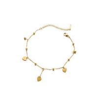 Sexy Pull-Out Gold Ankle Chain 2026 New Girl Heart Style Small Versatile Foot Jewelry for Daily Wear A