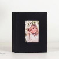 6 Inch 100 Pockets Photo Album Cloth Cover Laminated Scrapbook Album Insert Pocket Large Capacity Slip-in Picture Albums juoda