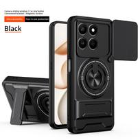 X7D šarvuotas dėklas Honor X7D telefonui, smūgiams atsparus, su slankiu objektyvo apsauginiu dangteliu, telefono dėklas Honor X7D, Coque Fundas, su žiedu Honor X7d oranžinė