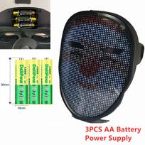 Bluetooth App Control Game Smart Carnival Xmas RGB Led-Changing Glowing Face Masks Display Led Light Up Mask Programmable Diy