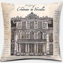 40X40Cm Paris Vintage Architectural Print Pillow Case Home Decor Car Sofa Cushion Cover Peach skin 18*18(CM)-1Pcs
