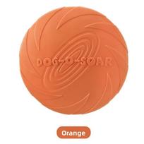 Žaislas šuniui, Šuns skraidanti lėkštė, Silikoninis, Atsparus kandžiojimui, Plaukiojantis vandens dresūrai, Metamas šuniui, Dideliam šuniui Small-15cm oranžinė