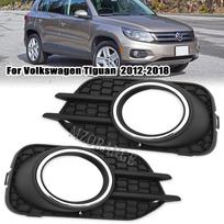 Fog Light Frame Cover for Volkswagen Tiguan 2012 2013-2018  for VW Front Fog Lamp Honeycomb Grille Front Bumper left