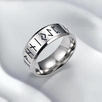 Nerūdijančio plieno vikingų runų žiedas vyrams moterims Nordic Celtic mazgas Odin amuleto papuošalai Vintage 11 gray