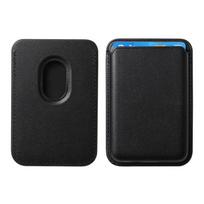 Official magnetic leather card bag, suitable for iPhone16 back sticker Magsafe magnetic card sleeve, plain leather Apple wallet. adapted to iphone12-16 series žalia