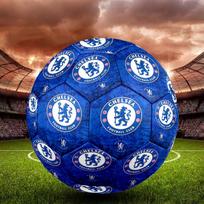 Chelsea-FC Logo Indoor Soccer Ball Size 5 Colorful All Ages Machine Stitched PVC Competition Ready Durable High-Bounce