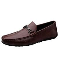 Flat bottomed business men's shoes Classic comfortable style Formal Evening Party And office Outdoor quality leather shoes Brown 37 ruda