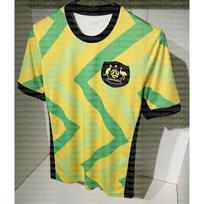 Hot Australia Style Football Jerseys 3D Printed Short Sleeved T-shirt Home Away Kit Sports Top Same for Adults & Children S