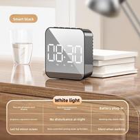 Led Digital Alarm Clock With Temperature And Humidity For Student Dorm Room juoda