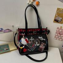 Large Capacity JK Crossbody Bag Y2K Transparent Shoulder Bag Lovely Cartoon Anime Itabag  Travel juoda