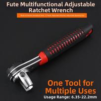 Adjustable Socket Ratchet Wrench 6.35-22.2mm 72 Teeth Chrome Vanadium Steel For Automotive Repair Home Maintenance Hand Tools China Mainland