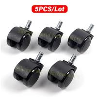 Silicone World 5PCS 2-inch Mute Universal Wheel Office Chair Caster Swivel Furniture Caster Trolley Rollers Card Spring Pulley (as the picture,2 inch)