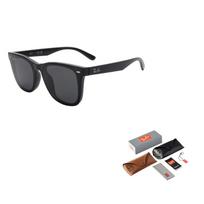 RayBan Apsauginiai nuo saulės UV spindulių Plokštės rėmelio Kvadratiniai akiniai nuo saulės 65 juoda