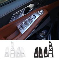 Automobilio langų stiklų kėlimo jungiklio mygtuko valdymo panelės rėmo dangtelio apdaila BMW X5 G05 X7 G07 -2022 automobilių interjero priedai For Left hand drive