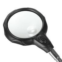 Litavimo pistoleto stovas, LED didinamasis stiklas su šviesa ant stovo spaustuko rankenos papuošalų remontui, rankdarbiams, juodas