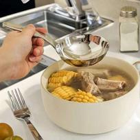 201 nerūdijančio plieno gilios sriubos samtės trumpa rankena didelė ramen sultinio šaukštas virtuvės indai maisto gaminimo įrankiai