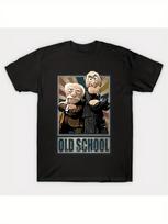 Vyriškas Statler ir Waldorf Retro TV serialo tematikos marškinėlis, 70-ųjų/80-ųjų stiliaus Klasikinis personažų raštas Nostalgiškas stilius - Vyriškas vasaros... S įvairiaspalvis