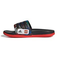 Kids' LEGO x Adidas Adilette Comfort K Slippers Black Red FY8835 28