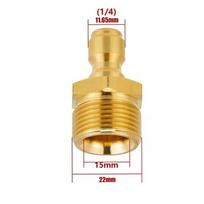 Cleaning machine adapter kit, M22 14mm/15mm to 1/4  quick connect, 5000PSI, for pump head hose and gun connection