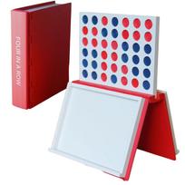 Foldable Four in a Row Game Set Portable 3D Printed Board Game Family Strategy Game Classic Connect Four Toy Storage Case Included