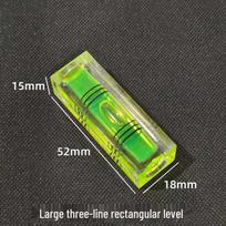 High-Precision Large Rectangular Mini Spirit Level with Green Pillar and Three-Line Measurement