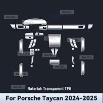 For PORSCHE TAYCAN 2024 2025 TPU Car Navigation Screen Film Gearbox Protective Sticker Anti-scratch Interior Accessories Left rudder driving juoda