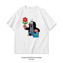 Mažojo kurmio marškinėliai Vasaros Moteris Vyras Laisvalaikio Kvėpuojantys Spausdinti T-shirt madingi Apvalus kaklas S3XL Viršūnės porai Dovana S