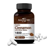 Ekologiško Ceilono cinamono 1800 mg kapsulės su kartūzėmis, širdies ir kraujagyslių bei medžiagų apykaitos palaikymo papildas, 120 vnt. 120PCS black