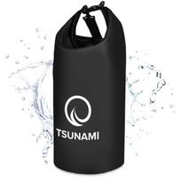 Vandeniui atsparus maišas TSUNAMI 20 litrų (juodos spalvos) – patikima apsauga daiktams aktyvaus laisvalaikio metu