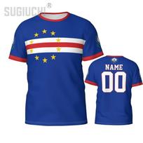 Individualūs pavadinimas numeris Žaliojo Kyšulio vėliavos emblema marškinėliai vyrams moterims T-shirt komandos drabužiai futbolo gerbėjams dovana S