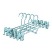 Plastic Non-Slip Pants Hanger Clothes Drying Rack with Multiple Clips Durable Lightweight Design Space Saving Laundry Organizer One Size mėlyna