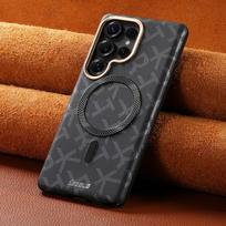 Applicable to Samsung s26ultra mobile phone case, letter light luxury s25plus all-inclusive anti-drop personalized s24 fashion leather case Samsung galaxy s26 ultra