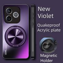 For Honor 600 Lite Cases Magnetic Ring Stand Matte Hard Phone Case For Huawei HONOR 600 Lite Camera Protective Back Cover Bumper For Honor 600 Lite violetinė