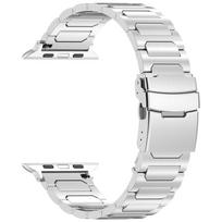 For Compatible Smart Watches Titanium Alloy Watch Strap with I-Shaped Beads and Insurance Buckle 22mm Band 38/40/41mm sidabras