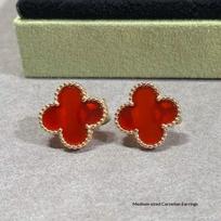 Four-leaf Clover Earrings Fashioncasualelegant Carnelian Earrings Classic Women's Earrings