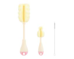Buteliukų valymo rinkinys KikkaBoo Pink, 3 dalių