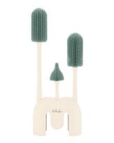 Buteliukų valymo rinkinys KikkaBoo Platinum Silicone Sage, 3 dalių