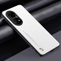 Luxury PU Leather Case For Huawei P50 Pro Back Cover Matte Silicone Full Protection Phone Case For Huawei P50E HuaweiP50 Coque For Huawei P50 balta