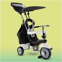 Daugiafunkcis stumiamas triratukas SmarTrike Vanilla Plus B&W, juodas/baltas