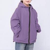 Children's Casual Waterproof Windbreaker Outdoor Loose Solid Color Sportswear Jacket 100 šviesiai violetinė spalva