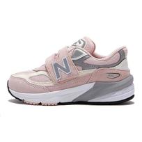 New Balance FuelCell 990v6 990v6 Atsparūs trinčiai žemi vaikų bėgimo bateliai Rožiniai pilki vaikiški sportbačiai PV990PK6 32.5