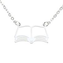 Fashionable Graduation Season Necklace Hollow Book Pendant Choker Clavicle Chain