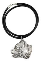 Pit Bull, American Pit Bull Terrier, Pitbull Terrier, APBT - Necklace with dog, silver-plated pendant for dog fan, unique jewelry by Art-Dog brand sidabras