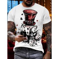 Novelty Men's Dice and Playing Cards T-Shirt S