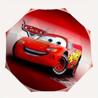 Disney Lightning McQueen,Pixar Cars,Race Car Manual Opening and Closing Umbrella, 8-Rib Reinforced Folding Design, Lightweight