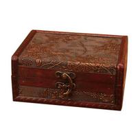 Lockable Wooden Jewelry Storage Box Case Necklace Earrings Holder Organizer